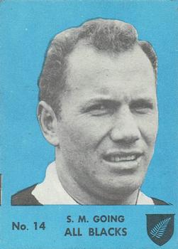 1968 Playtime Rugby Gum Famous Rugby Players - Blue #14 Sid Going Front